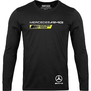                       FastB Men Typography Round Neck Black T-Shirt                                              