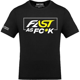 Exclusive Men FastB Men Printed Round Neck Black T-Shirt 2025 at ShopCircuit | ONDC