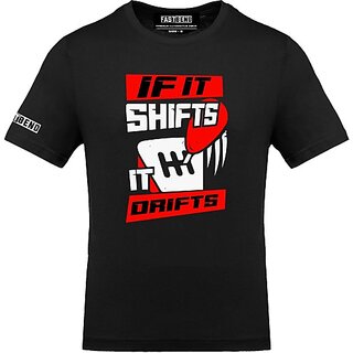 Trendy Men FastB Men Printed Round Neck Black T-Shirt 2025 at ShopCircuit | ONDC