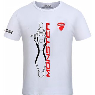 Affordable Men FastB Men Printed Round Neck White T-Shirt 2025 at ShopCircuit | ONDC
