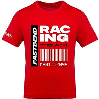 Luxurious Men FastB Men Typography Round Neck Red T-Shirt 2025 at ShopCircuit | ONDC