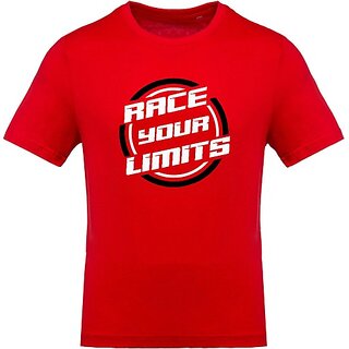 Sophisticated Men FastB Men Typography Round Neck Red T-Shirt 2025 at ShopCircuit | ONDC