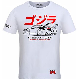 Latest Men FastB Men Printed Round Neck White T-Shirt 2025 at ShopCircuit | ONDC