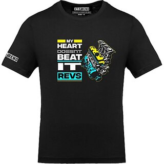 Latest Men FastB Men Typography Round Neck Black T-Shirt 2025 at ShopCircuit | ONDC