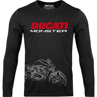                       FastB Men Printed Round Neck Black T-Shirt                                              