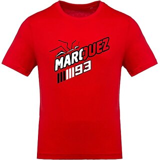                       FastB Men Printed, Typography Round Neck Red T-Shirt                                              