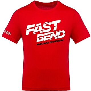                       FastB Men Printed Round Neck White T-Shirt                                              