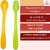 Smart Angel Japan Baby Feeding Spoon Set With Case (2 Pieces) and Waterproof Silicone Apron / Bib For Kids, Combo Set
