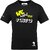 FastB Men Printed Round Neck Black T-Shirt