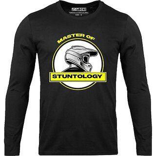                       FastB Men Graphic Print Round Neck Black T-Shirt                                              
