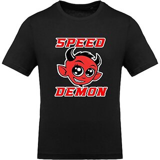                       FastB Men Graphic Print Round Neck Black T-Shirt                                              