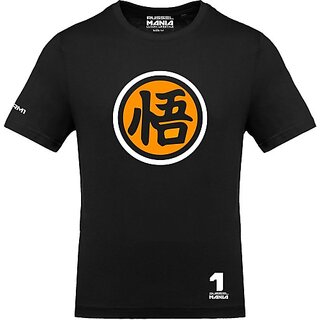                       FastB Men Printed Round Neck Black T-Shirt                                              