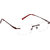 Redex Unisex Rimless Golden Red Eye Frame