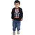 Kid Kupboard Baby Boys Full-Sleeves Dark Black Light Weight Sweatshirt (3-4 Years, Cotton, Pack of 1)