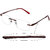 Redex Unisex Rimless Golden Red Eye Frame