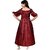 Ajija Fashions Girls Maxi/Full Length Party Dress (Red, Fashion Sleeve)