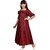 Ajija Fashions Girls Maxi/Full Length Party Dress (Red, Fashion Sleeve)