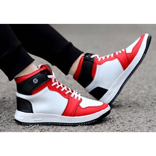                       Hakkel Mens Casual Red/White Shoes                                              