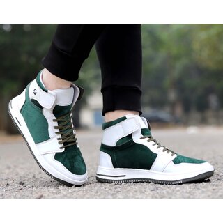 Premium Accessories Hakkel Mens Casual Green/White Shoes 2025 at ShopCircuit | ONDC