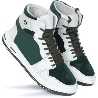 Premium Accessories Hakkel Mens Casual Green/White Shoes 2025 at ShopCircuit | ONDC