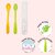 Smart Angel Japan Baby Feeding Spoon Set With Case (2 Pieces) and 360 Degree Kids Toothbrush (White), Combo Set