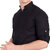 Vida Loca Black Cotton Solid Slim Fit Full Sleeves Shirt For Mens
