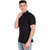 Vida Loca Black Cotton Solid Slim Fit Half Sleeves Shirt For Mens