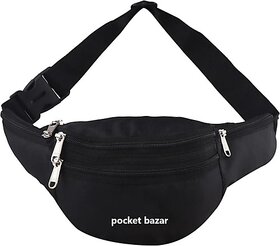 Pocket Bazar Black Waist Bag Waist Bag (Black)