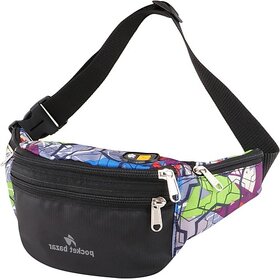 Pocket Bazar Men'S Stylish Waist Bag (Purple)