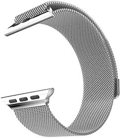 Magnetic Loop Metal Chain Strap 42mm/44mm For iWatch Series 1,2,3,4 Smart Watch Strap  (Silver)
