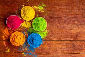 Holi Colours Regular Pack of 5 (Multiple Colours) (Colours May Varry)