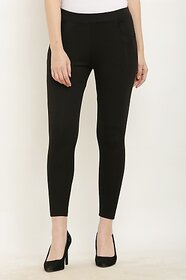 Footed  Western Wear Legging (Black, Solid)