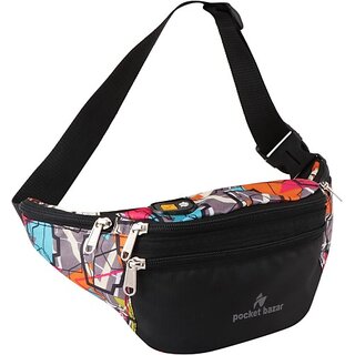 Pocket Bazar Fully Stylish Waist Bag For Men And Women Waist Bag (Multicolor)