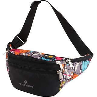 Pocket Bazar Men'S Stylish Waist Bag (Multicolor)