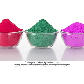 Holi Colours Organic Pack of 3 (Multiple Colours) (Colours May Varry)
