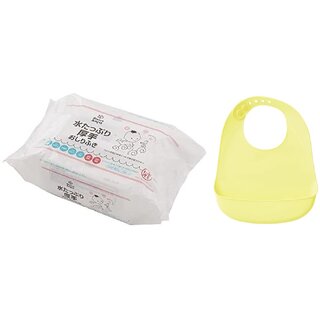 Smart Angel Japan Baby Diaper Wipes (60 Unscented Wipes) and Silicone Apron / Bib For Kids