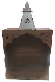 UnV Wooden Engineered Temple Puja Mandir Temple for Home, Shop, Office