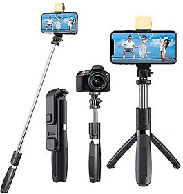IIVAAS Style Tech Bluetooth Selfie Stick (Black Remote Included)
