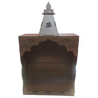 UnV Wooden Engineered Temple Puja Mandir Temple for Home, Shop, Office