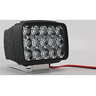                       IIVAAS 15 LED Driving Fog Lights High Power Waterproof White Lamp Universal For All Bike Scooty Car                                              