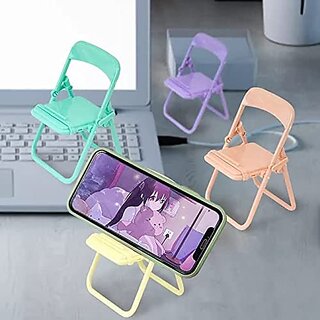 IIVAAS Mini Chair Mobile Stand Cute Chair Shape Mobile Holder Tabletop Mobile Stand for All Mobile (Set of 2)