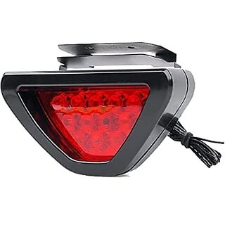                       IIVAAS Universal Triangle Red 12 Led Brake Light with Flash Mode for Car                                              