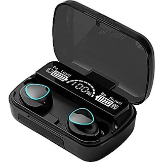                       IIVAAS M10 TWS True Wireless Earbuds with Mic 10 Hours Playtime Quick Charge Bluetooth Noise Cancellation Digital Display Black                                              