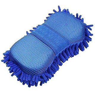                       IIVAAS Multipurpose Microfibre Wash and Dry Cleaning Sponge 1 Piece - Random Color                                              