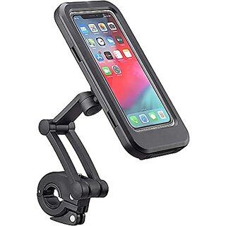                       IIVAAS Mobile Holder For Motorcycles Two Wheeler Mobile Holder Waterproof Cell Phone Holder 360 Rotation And Best gps For Bikes                                              