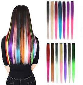 EvaBeauty Color Hair Extension Clip Pack Of 4 Colors