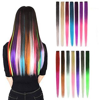 EvaBeauty Color Hair Extension Clip Pack Of 4 Colors