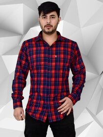 Hana & Morris Men Red Casual Shirt
