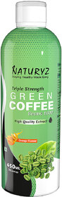 NATURYZ Triple Strength Green Coffee Beans liquid for weight loss for Men  Women (450 ml)