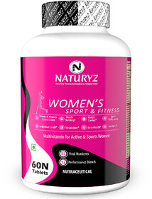 NATURYZ Womens Sport Daily Multivitamin tablets for Women with 55 Vital Nutrients (60 No)